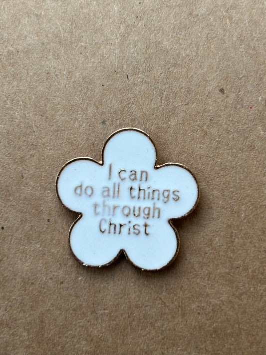 "I Can Do All Things Through Christ", pin