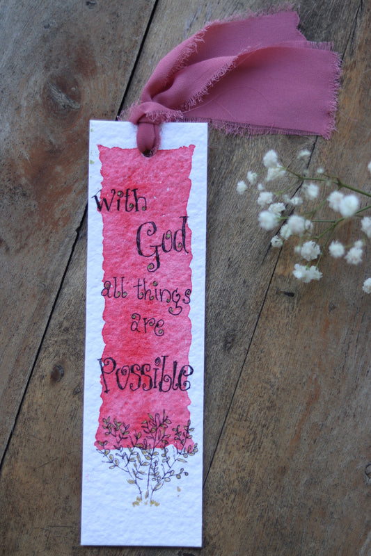 "With God all things are possible" Bookmark